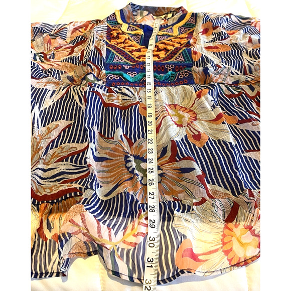 Soft Surroundings Women XL Top 2 Pc NEW Peasant Cottage Core Embroider Layered - Picture 6 of 10